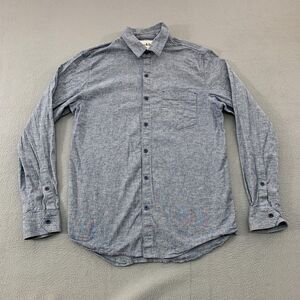 Hedley & Bennett Shirt Mens Medium Blue Chambray Long Sleeve Button Up Casual
